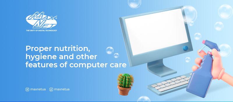 Proper nutrition, hygiene and other features of computer care
