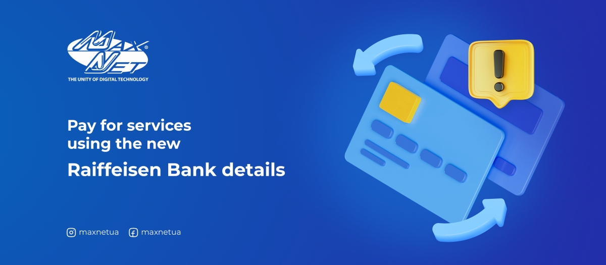 Pay for services using the new Raiffeisen Bank details