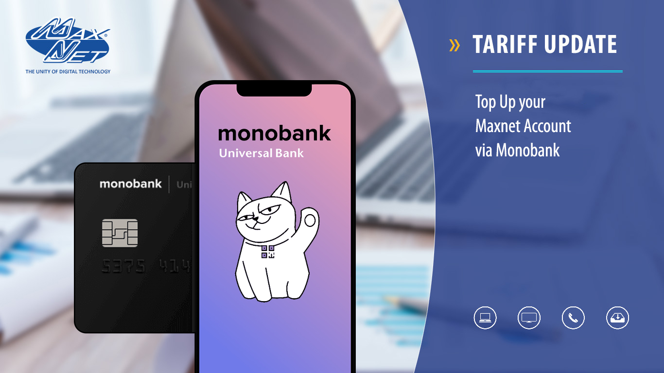 Monobank for Top Up Maxnet Personal Account